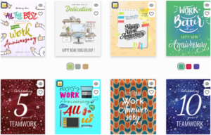 work anniversary cards